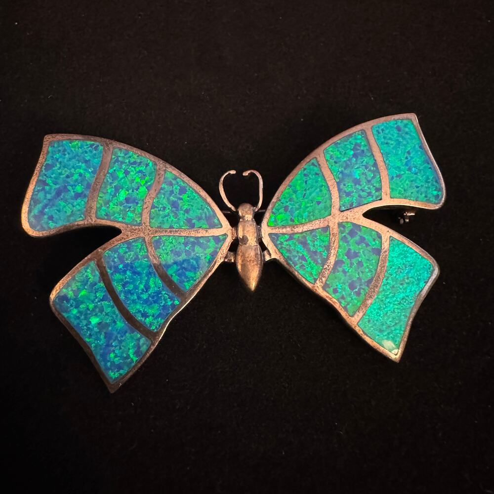 Vintage Sterling Silver Butterfly Brooch Pin or Pendant